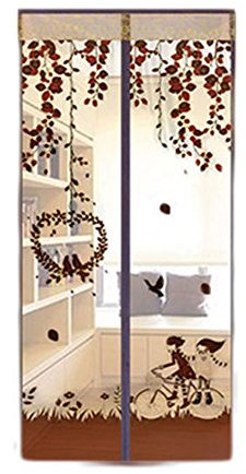 Magnetic Door Screen Fly Bug Mosquito Mesh Curtain for Balcony Sliding Doors Living Room,90x210cm (D)