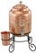 Copper-Master 5 Litre Hammered Water Dispenser (Matka/Pot) Container Pot with 1 Copper Glass and Stand Pure Copper and Ayurvedic Health Benefits (5000 ml)