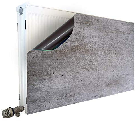 Smagnon Magnet Heizkörperverkleidung Heizkörperabdeckung Heizung Schutz Motiv Beton-Wand, Heizkörper Höhe:60 cm, Heizkörper Länge:60 cm