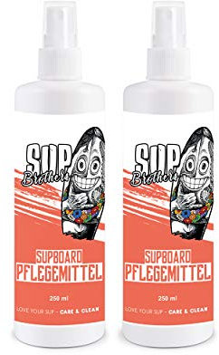 SUP Brothers Pflegemittel für Stand Up Paddle Boards und Schlauchboote, 2 x 250 ml I SUP-Zubehör I Wassersport-Zubehör I Pflege-Lotion I Pflege I Schutz I Reinigung