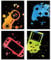 IIILUYOT Gamer Bedroom Wall Decor, Video Game Art Print for PS5 Game Room Living Room Man Cave Teen Gamer Room Decor Aesthetic, Colorful Gaming Themed Wall Art, Gamer Gifts (8X10X4pcs) Unframe