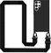 Custodia Cover per Samsung Galaxy S22 Ultra 5G 6.8'', Custodia TPU in Silicone Flessibile Morbida e Sottile, Protezione Full Body con Regolabile Tracolla, Antiurto Custodia Case per S22 Ultra 5G, Nero