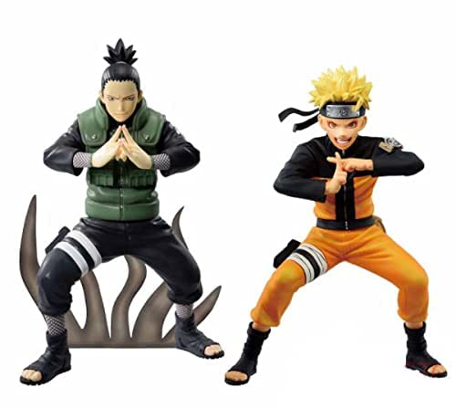 BANPRESTO NARUTO VIBRATION STARS Shikamaru & Naruto Figure Figurine 17cm 2set