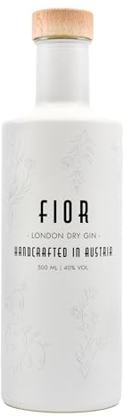 GIN FIOR London Dry Gin 40% Vol. aus Österreich – Premium Gin 0,5l in handgemachter Flasche - perfekt für Tastings, Geschenke, Partys, Dates
