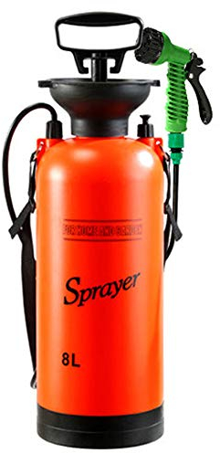 Atyhao Pulverizador de Jardín, 3L/5L/8L Pulverizador Neumático Manual Multifuncional Mini Aspersor de Riego de Jardín de Césped Equipo Agrícola(8L)