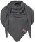 KNIT FACTORY - Gina Dreieckstuch - Fein Gestrickter Damen Schal - Tuch Schal - Für Frühling, Sommer und Herbst - Anthrazit - 190x85 cm