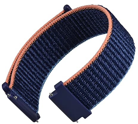 WOCCI 20mm Sportivo Cinturino in Nylon, Cinturini per Orologi a Sgancio Rapido per Uomo e Donna (Blu Navy)