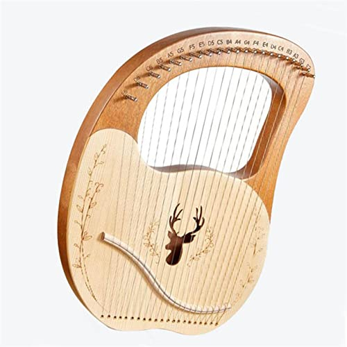 21 String Mahagony Lyre Instrument, Handheld Harfe Mit Tuningschlüssel Für Anfänger -Musikliebhaber Harfen