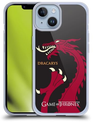 Head Case Designs Offizielle HBO Game of Thrones Drache Dracarys Grafiken Gelhülle [Militärischer Schutzgrad] Kompatibel Mit Apple iPhone 14 Und Kompatibel Mit MagSafe