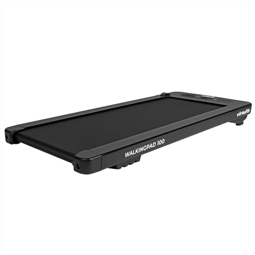 Virtufit - Klappbares Laufband für Zuhause - Walkingpad 100 - Tragfähigkeit 100 kg - Schreibtisch-Laufband mit 12 Programmen und Fernbedienung