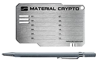 Material Crypto - Krypto-Wallet - Bitcoin-Geldbörse aus Edelstahl, Sichere Krypto-Brieftasche, Hackerfest, Hardware für Kryptowährung (DIY-Wallet)