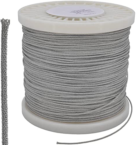 Recambo Silber Kabel geflochten - Draht mit 16 Litzen/Strängen - Durchmesser 1,6mm - Lautsprecher Subwoofer Membran Reparatur - Voice coil wire - 1 Meter