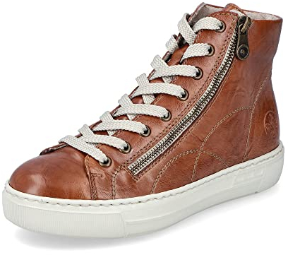 Rieker Damen Schnürstiefeletten L9880, Frauen Stiefeletten,Kurzstiefel,uebergangsschuhe,uebergangsstiefel,schnürboots,braun (24),39 EU / 6 UK