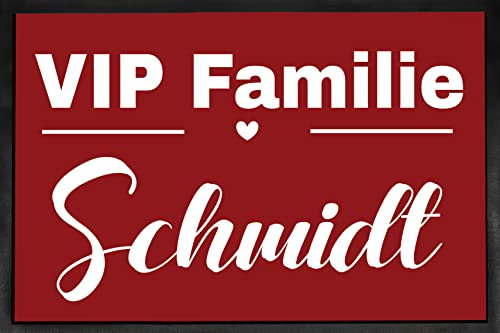 Manevito Personalisierte Fußmatte - Fußmatte Familie personalisiert - Fußmatte für Paare & Familien Store (VIP Fußmatte, 35x50)