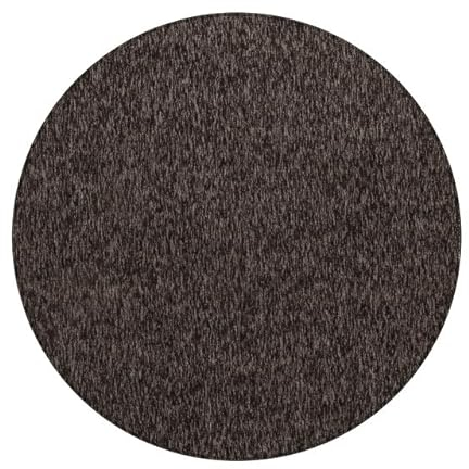 HomebyHome Teppich Wohnzimmer 160 cm Rund Braun Einfarbig Meliert Design - Schlafzimmer Teppich Kurzflor Extra Weich Pflegeleicht Teppiche Waschbar für Küche Esszimmer - Carpet Living Room
