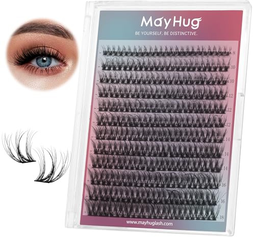 MH Mascara für Mascara, 3D-Volumenmascara, falsche Nerz-Wimpern, 144 natürliche Wimpern, Mischung 8-18 mm, Wimpernverlängerung für zu Hause (Dreamy)