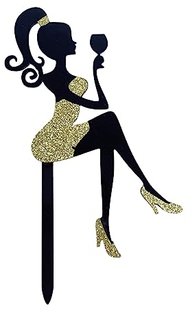 10 Stück High Heel Girl Cake Topper, Acryl Kuchen Picks Dame Silhouette Kuchendekoration Kuchen Aufsatz Topper Tortenstecker Deko für Cupcake Party Dessert
