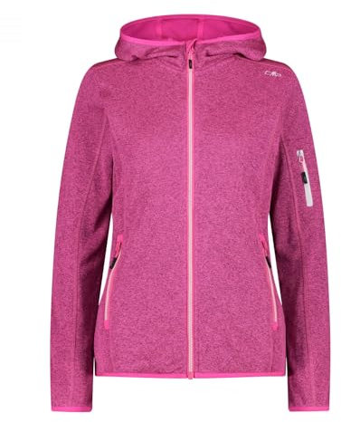 CMP Giacca in Knit-Tech da Donna con Cappuccio Fisso, Fuxia-Lighter, 50