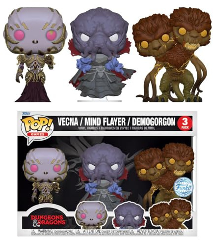 Funko POP! Games: Vecna, Mind Flayer, Demogorgon (Dungeons & Dragons) Special Edition