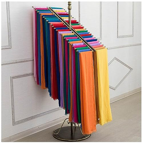 Premium Bekleidungsgeschäft Hosenbügel Schal Hijab Rack, kommerzieller Kleiderständer Schal Organizer Gürtel Anzug Hängeregal – Schrankorganisation Zubehör Aufbewahrungsregal (Bronze)