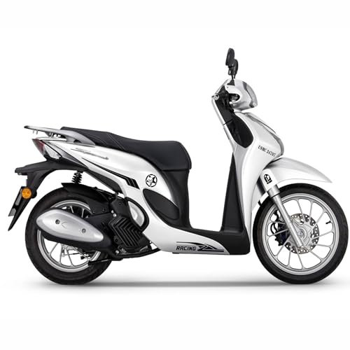 Kit adesivi Compatibili con h onda SH 125 SH125 decal grafica completa carene laterali scegli colore -KIT C- Cod. 2086 (070 Nero)