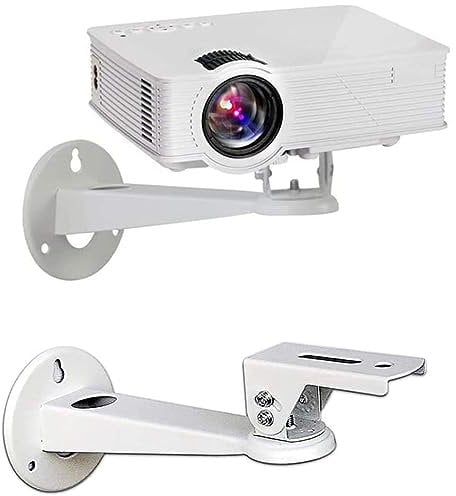 Goshyda Mini Projector Wall Mount, Projector Hanger Security Camera Mounting Bracket, 360° Rotation Aluminum Alloy Shock Resistant Projector Stand