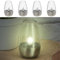 Cepewa LED Solar Tischleuchte 4er Set | 6x8x6cm silber Edelstahl Kunststoff Akku | Solarlampe warmweiß Flackereffekt Kerzenform (LED Solar Tischleuchte silber)