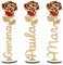 Arluma - Rosa de Madera Personalizada - Regalo Original para San Valentín, Día de la Madre, Día del Libro, Día de la Mujer, Sant Jordi, Aniversario - Personalizado con Nombre o Palabra- 25 Cm Roja