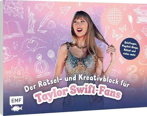 Edition Michael Fischer Der inoffizielle Rätsel- und Kreativblock für Taylor Swift-Fans. Ultimativer Spiele-Spaß für Swifties: Quizfragen, Playlist-Bingo, Rätsel und vieles mehr