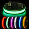 HEELE Hundehalsband Leuchtend, Leuchtend Halsband, Leuchthalsband Type-C Wiederaufladbar, Leuchthalsband Hund Wasserdicht, LED Halsband für Hunde, Hundehalsband mit 3 Beleuchtungsmodi, Grün, M