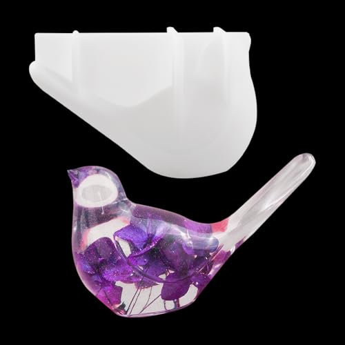 FineInno Moule À Oiseau en Résine Époxy Oiseau 3D Animal Moule en Silicone d'oiseau Volant pour DIY Décoration Artisanat