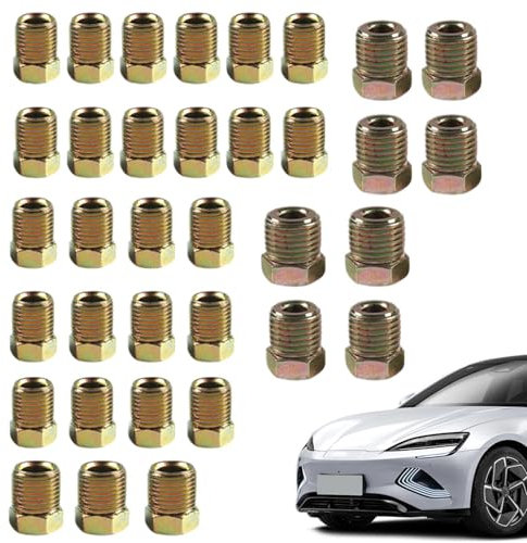 Bremsleitungsbeschläge-Sortiment, rostfreies Reparaturset für Bremsleitungen, Verbindungsstück, stabile Überwurfmuttern, vielseitig für SUV, LKW