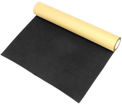 QWORK Black Felt Fabric, 40cm x 2m, Self-Adhesive, Multipurpose Sticky Felt, for Crafts, Protection, and Decor