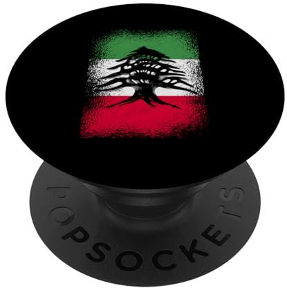 Italienische libanesische Zeder Italien Libanon Flagge PopSockets Klebender PopGrip