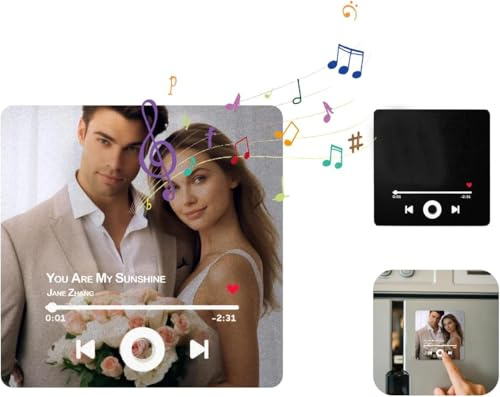 Custom Spotify Song Fridge Magnet - Personalized Album Refrigerator Magnet With Photo, Colorful Wall Sticker That Can Be Played for Music Lovers (#03)