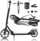 GHBXJX BigWheel 230 Scooter, Stabiler Aluminium-Roller, Höhenjustierbarer & zusammenklappbarer Cityroller mit Bremsen und Stoßdämpfern - Sportlicher Kinder & Erwachsenenroller für bis zu 150kg,Schwarz