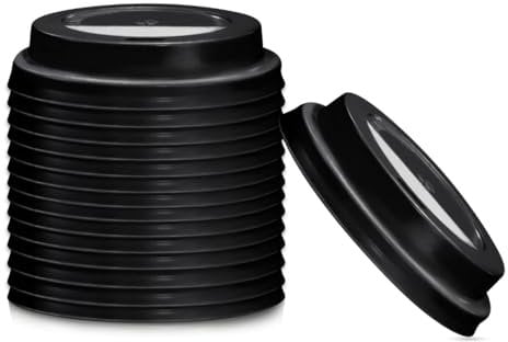 Kaffeebecher To Go Plastik Deckel für 80mm Einweg Pappbecher - 200 Stück | Schwarz