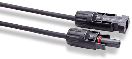 Hochwertiges MC4 Solar Verlängerungskabel 1m – 4mm², 1,5 kV DC, ideal für Photovoltaik-Anwendungen. UV-beständig, optimal für eine sichere und effiziente Energieübertragung (SCHAWRZ, 1M)