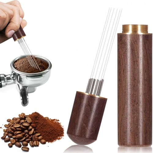 Strumento WDT Caffè Distributore di Aghi per Espresso, 6 Aghi Sottili da 0,4 mm, per Moka Caffè e Caffè Espresso