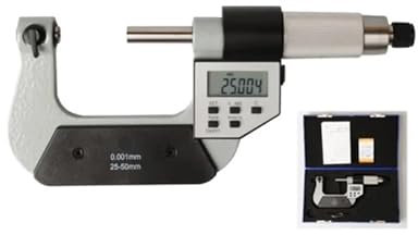 Digitaler Messschieber, Xibei Marke 0-25mm 25-50mm 50-75mm 75-100mm Digitale Schraube Gewinde Mikrometer Mit Doppel Mess Kräfte, Genaue Skala(25-50mm)