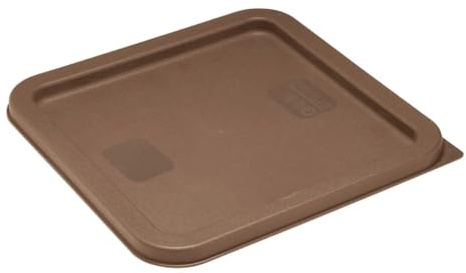 Vogue Hygiplas Square Brown Lid to fit, 5.5-7 Ltr | Airtight seal locks out contaminants and oxygen to keep ingredients fresh, helping to prevent cross-contamination.