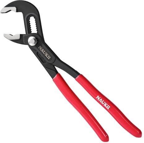 NAUKII 250mm Wasserpumpenzange CR-V Rohrzange Robust und langlebig Wasserrohrzange für Hausreparaturen Rutschfester Griff Pumpenzange für Reparatur von Fahrrädern Zangen
