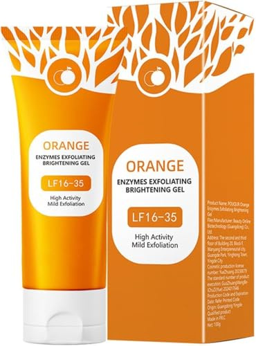 Orange Enzyme Peeling Gel für Gesicht & Körper, Sanfte Exfoliation (1) | Sanftes Enzym-Peeling mit Orange für glattere Haut, einen strahlenden Teint und eine frische, ebenmäßige wirkende Haut. 100g