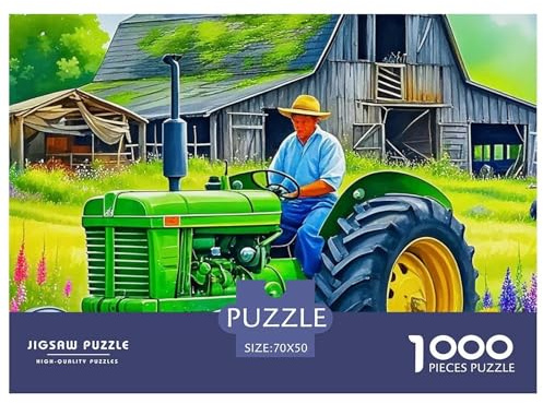 Traktor Puzzle 1000 Teile Für Erwachsene Und Kinder Ab 14 Jahren Clevere Rätsel Herausforderung Spielzeug 70x50cm/1000pcs