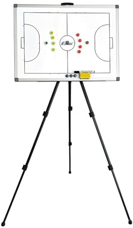 Futsal Trainingstafel, Fußball-Klemmbrett für Trainer, leicht zu beschriften und abwischbar, mit Ständer und Tragetasche, für Wettbewerbe (mittlere Größe)