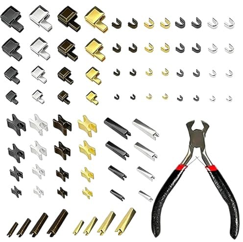 81 Pcs Reißverschluss Reparatur Set,Reissverschluss Zipper Ersatz,Reisverschluss-Reparaturset,Reißverschluss,Zinklegierung Ersatz Zipper Schieber Kit Für Jacke Taschen Jeans Nähen Heimwerken Basteln