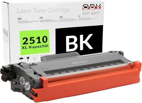 OBV Brother TN-2510XL Toner Kompatibel HL-L2865dw MFC-L2922dw MFC-L2960dw MFC-L2980dw XL Schwarz ca. 2X 3.000 Seiten Doppelpack