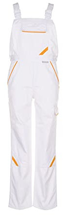 Planam Highline Herren Latzhose reinweiß gelb Modell 2337 Größe 62