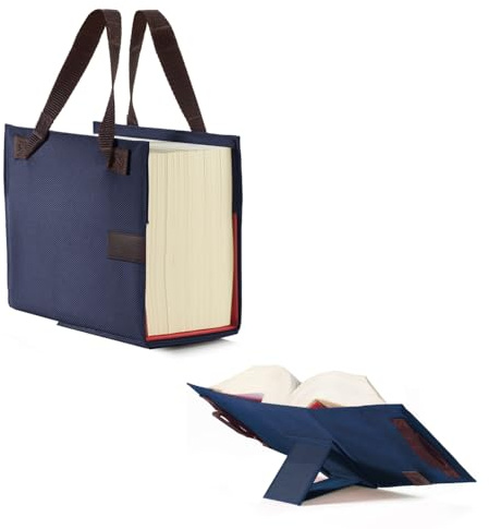 LexSkin Tasche (Nylon) - marine-blau - tragbarer Umschlag für Loseblattwerke/inkl. ausklappbarer Buchstütze