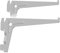 Element System 18133-00000 Classic Regalsystem PRO-TRÄGER - Sicherheitsträger mit 2 Einhängehaken und Aushängesicherung, Stahl, Weiß, 150 mm, 2 Stück